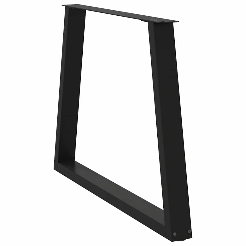 spisebordsben V-formet 2 stk. sort 100x(72-73,3) cm stål