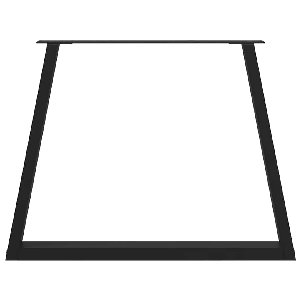 spisebordsben V-formet 2 stk. sort 100x(72-73,3) cm stål