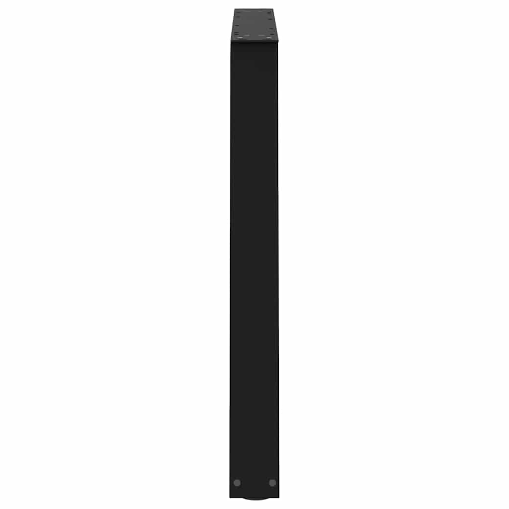 spisebordsben V-formet 2 stk. sort 100x(72-73,3) cm stål