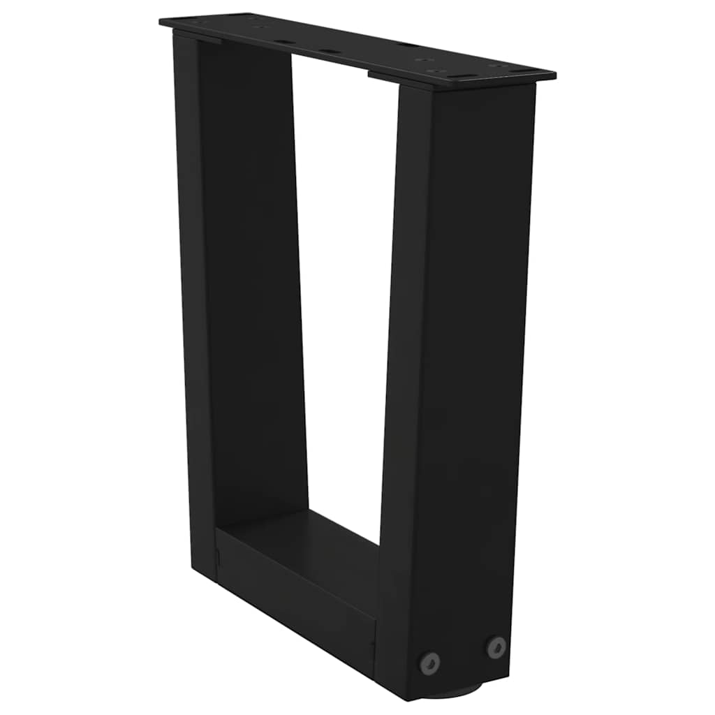 sofabordsben V-formet 2 stk. sort 30x(30-31,3) cm stål