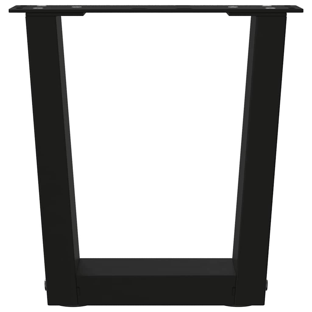 sofabordsben V-formet 2 stk. sort 30x(30-31,3) cm stål
