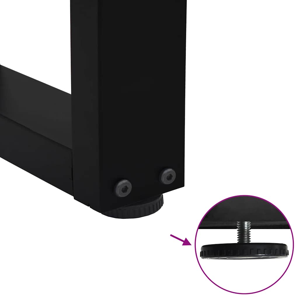 sofabordsben V-formet 2 stk. sort 30x(30-31,3) cm stål