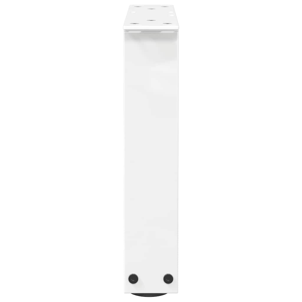 sofabordsben V-formet 2 stk. hvid 30x(30-31,3) cm stål