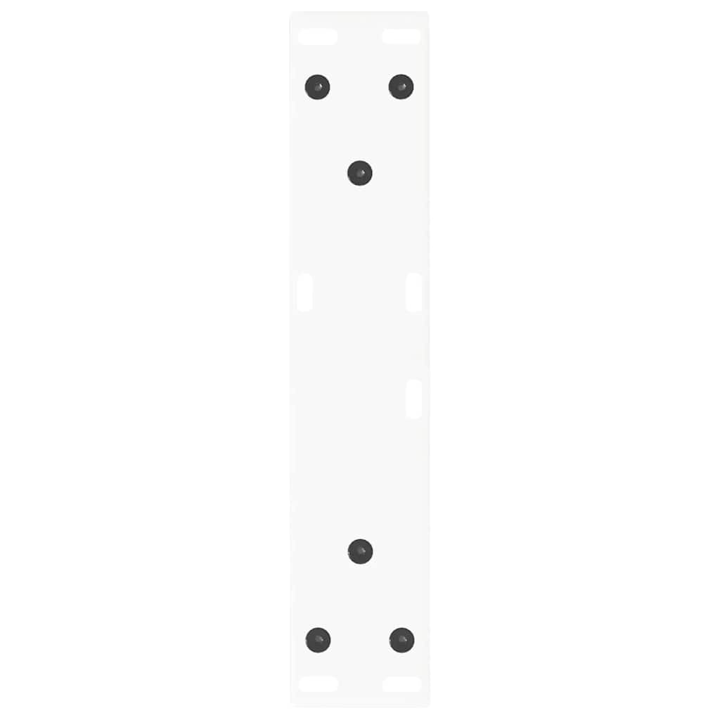 sofabordsben V-formet 2 stk. hvid 30x(30-31,3) cm stål