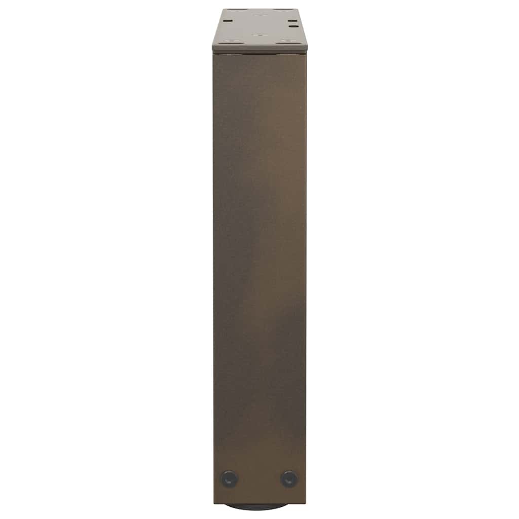 sofabordsben V-formet 2 stk. naturstål 30x(30-31,3) cm stål