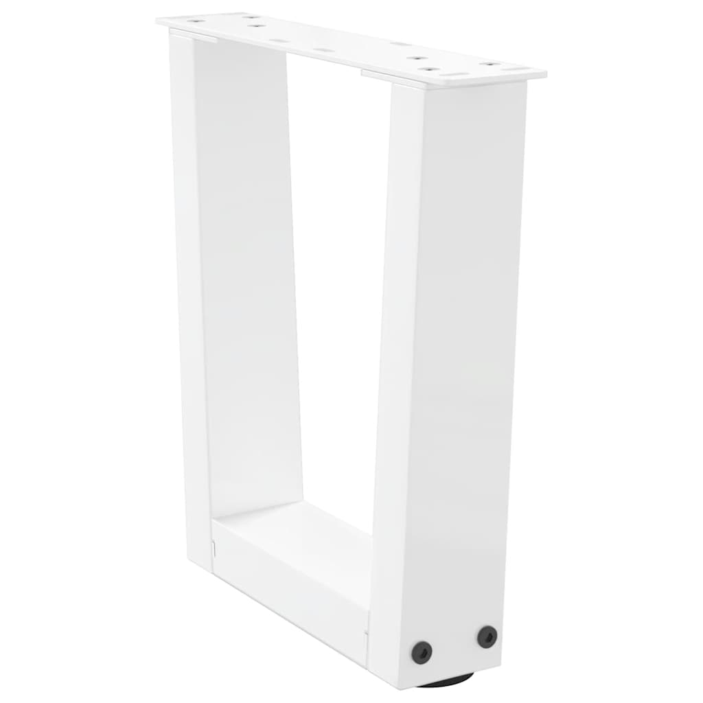 sofabordsben V-formet 2 stk. hvid 40x(30-31,3) cm stål