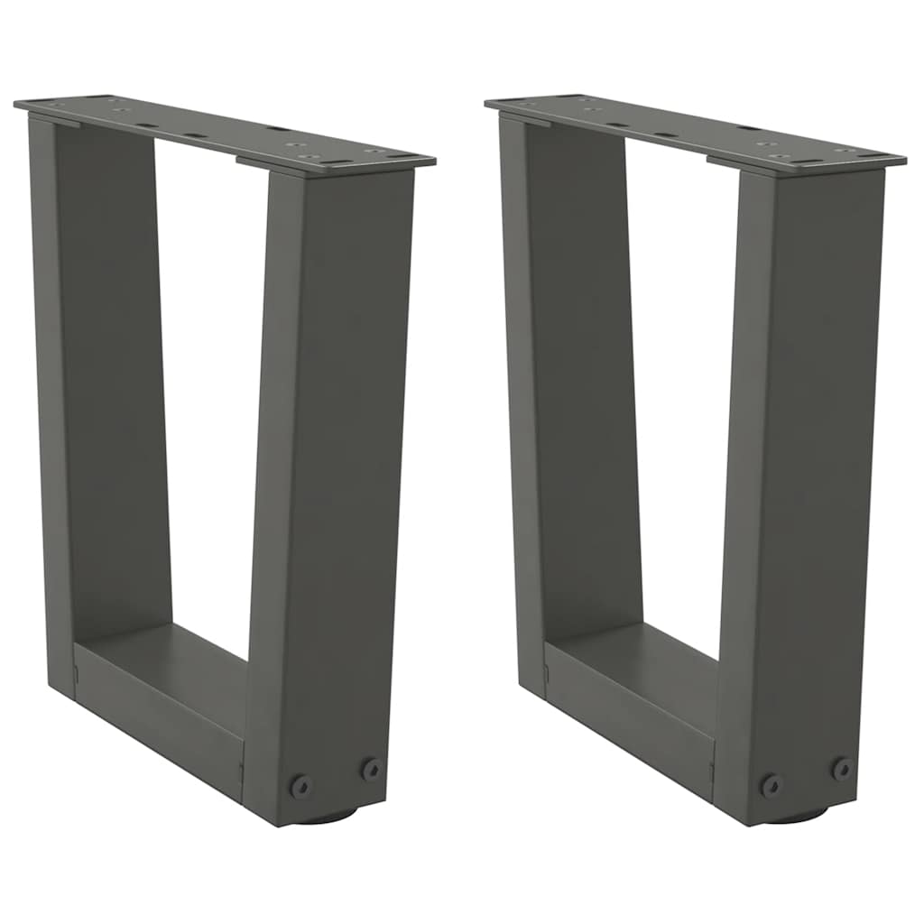 sofabordsben V-formet 2 stk. antracit 40x(30-31,3) cm stål