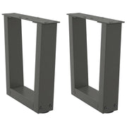 sofabordsben V-formet 2 stk. antracit 40x(30-31,3) cm stål