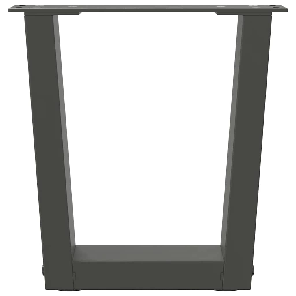 sofabordsben V-formet 2 stk. antracit 40x(30-31,3) cm stål