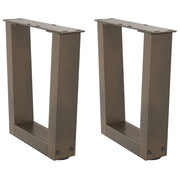 sofabordsben V-formet 2 stk. naturstål 40x(30-31,3) cm stål