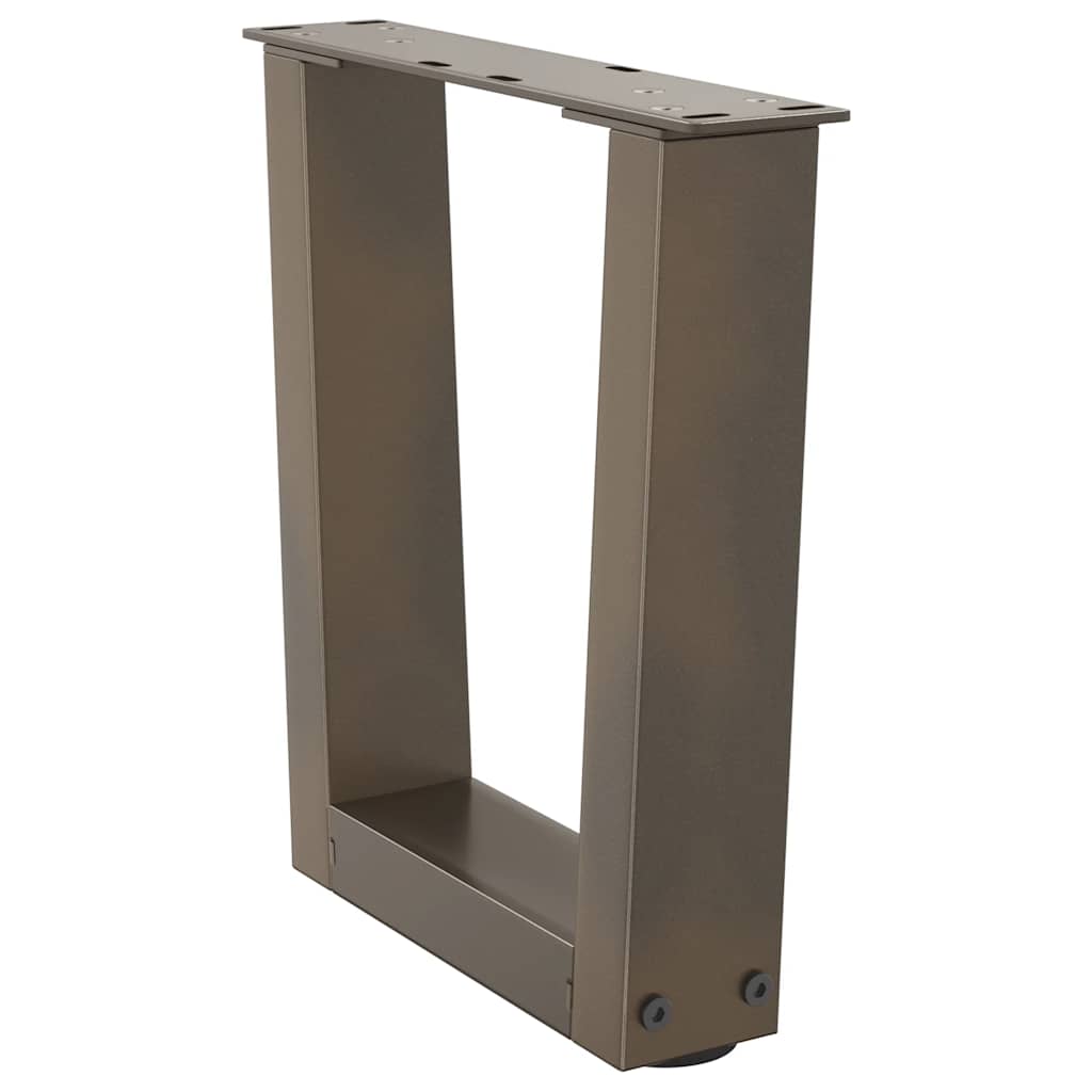 sofabordsben V-formet 2 stk. naturstål 40x(30-31,3) cm stål