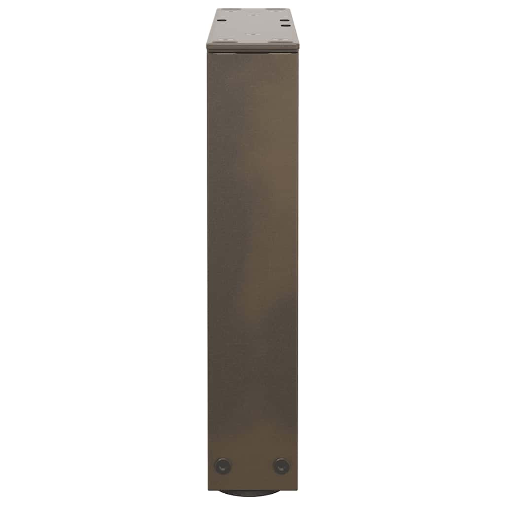 sofabordsben V-formet 2 stk. naturstål 40x(30-31,3) cm stål