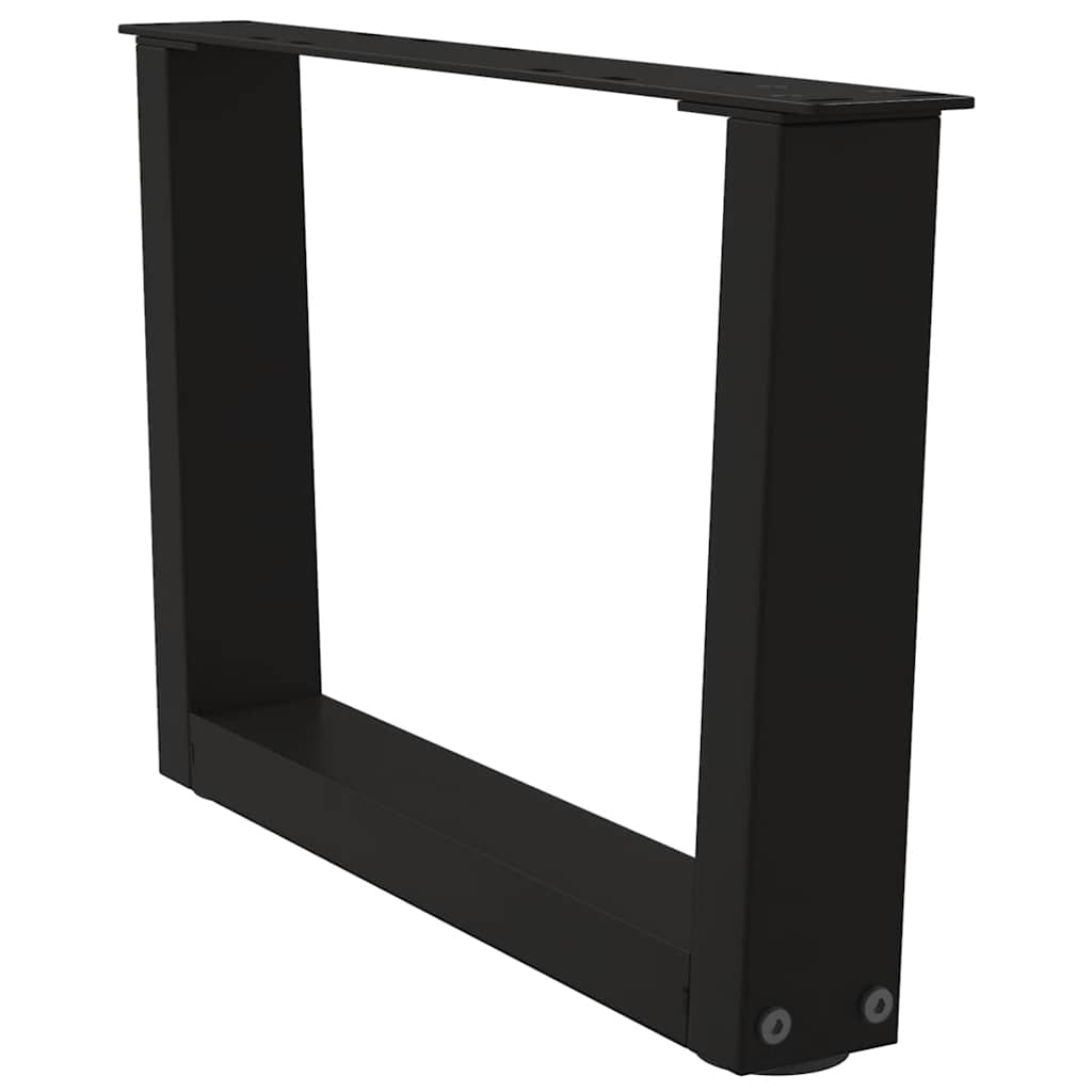 sofabordsben V-formet 2 stk. sort 50x(30-31,3) cm stål