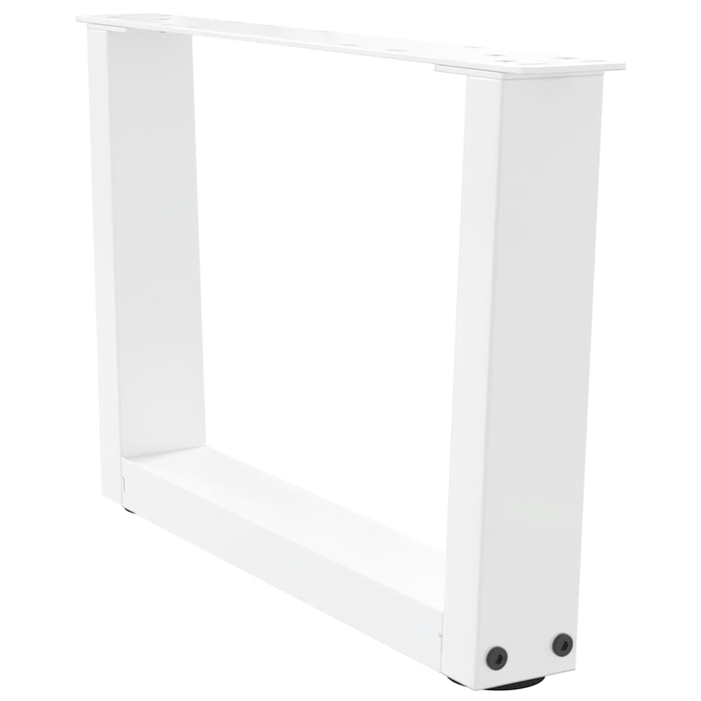 sofabordsben V-formet 2 stk. hvid 50x(30-31,3) cm stål