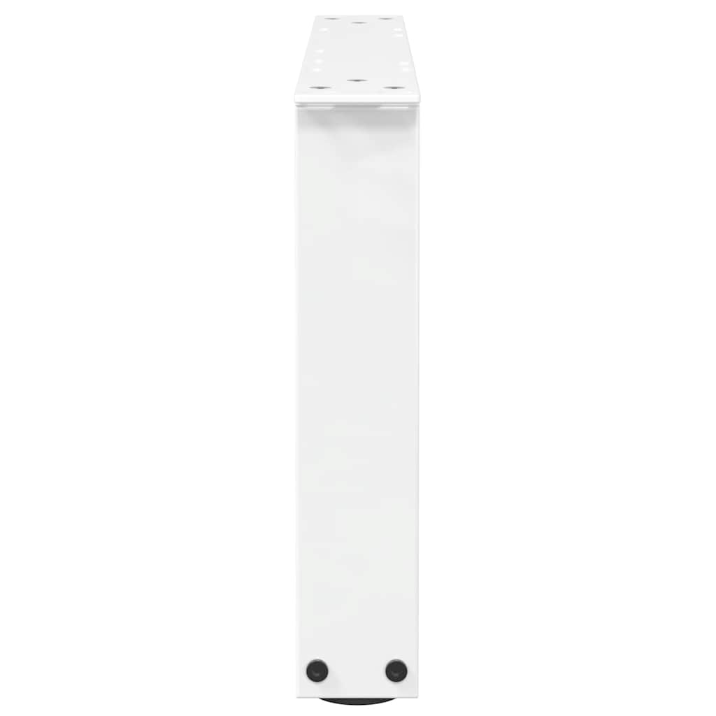 sofabordsben V-formet 2 stk. hvid 50x(30-31,3) cm stål
