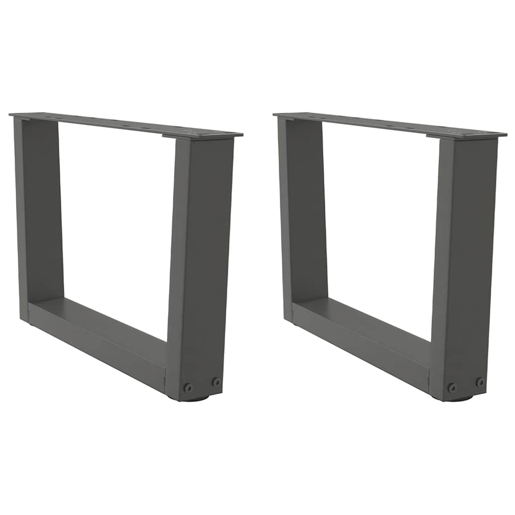 sofabordsben V-formet 2 stk. antracit 50x(30-31,3) cm stål