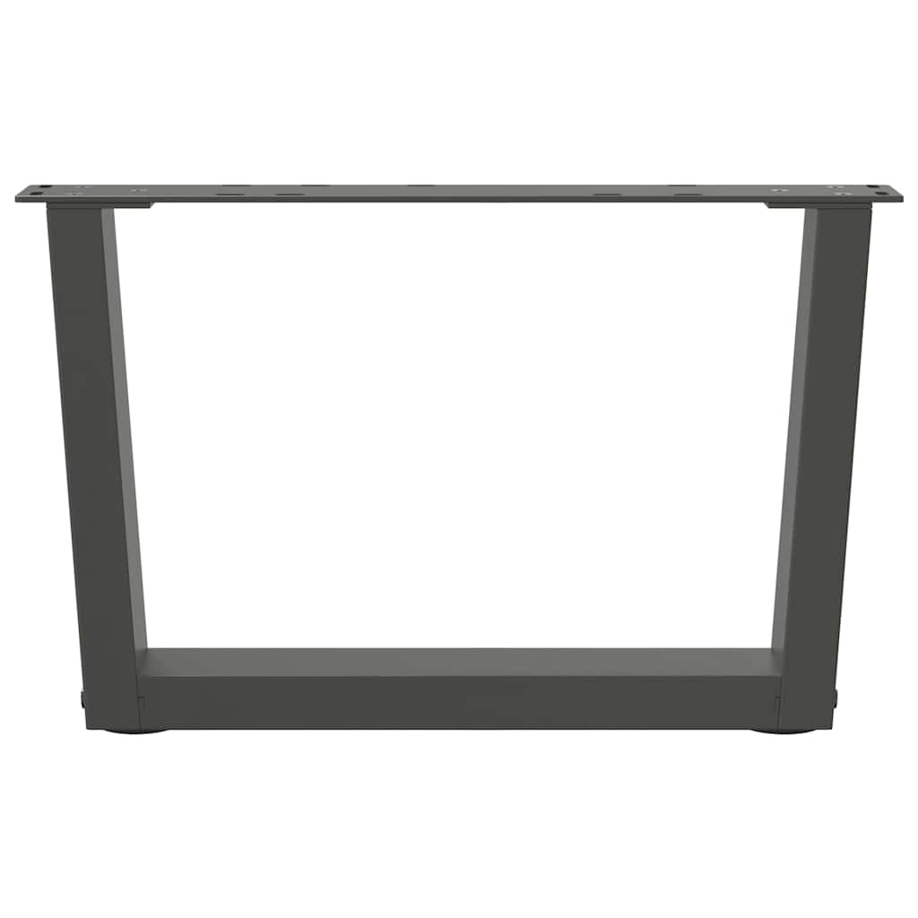 sofabordsben V-formet 2 stk. antracit 50x(30-31,3) cm stål