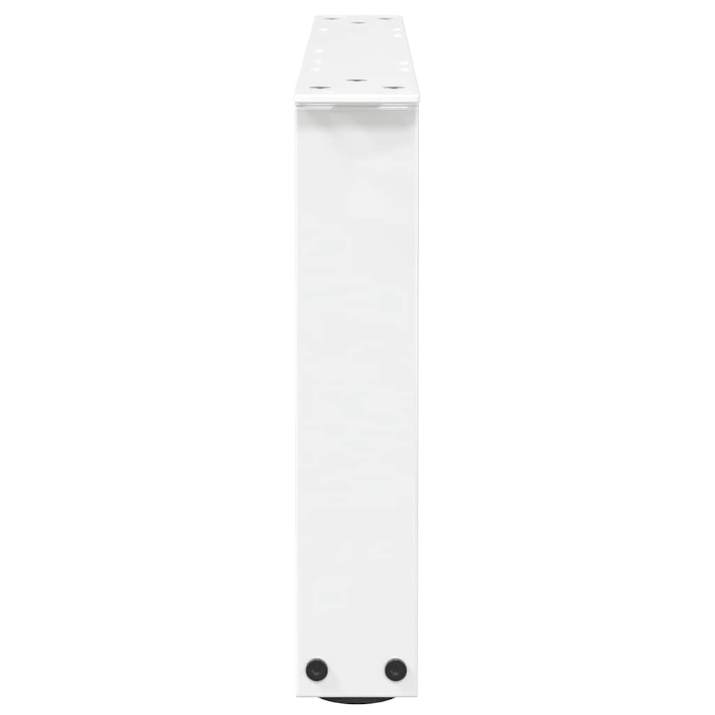 sofabordsben V-formet 2 stk. hvid 60 x (30-31,3) cm stål
