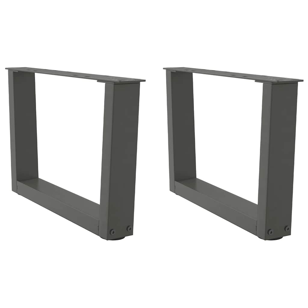 sofabordsben V-formet 2 stk. antracit 60x(30-31,3) cm stål