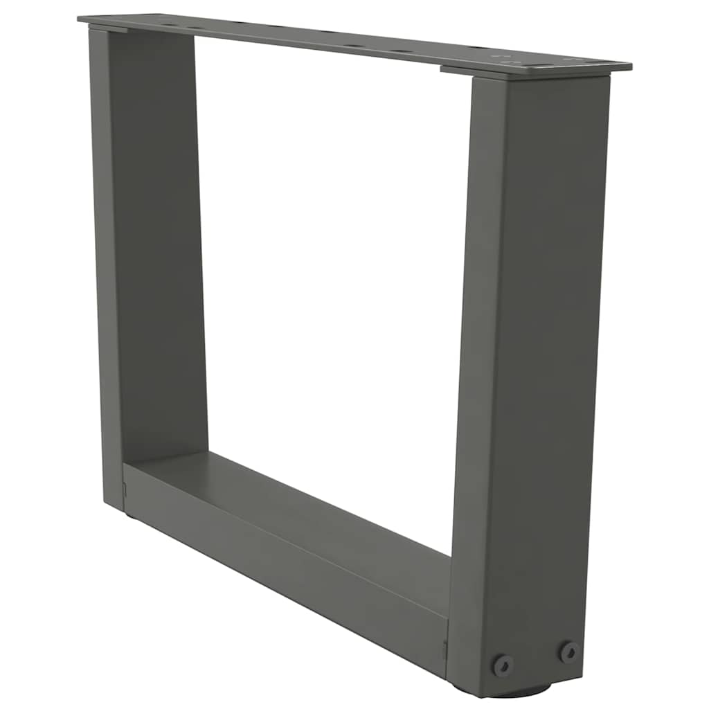 sofabordsben V-formet 2 stk. antracit 60x(30-31,3) cm stål