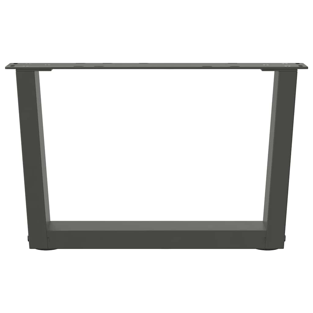 sofabordsben V-formet 2 stk. antracit 60x(30-31,3) cm stål