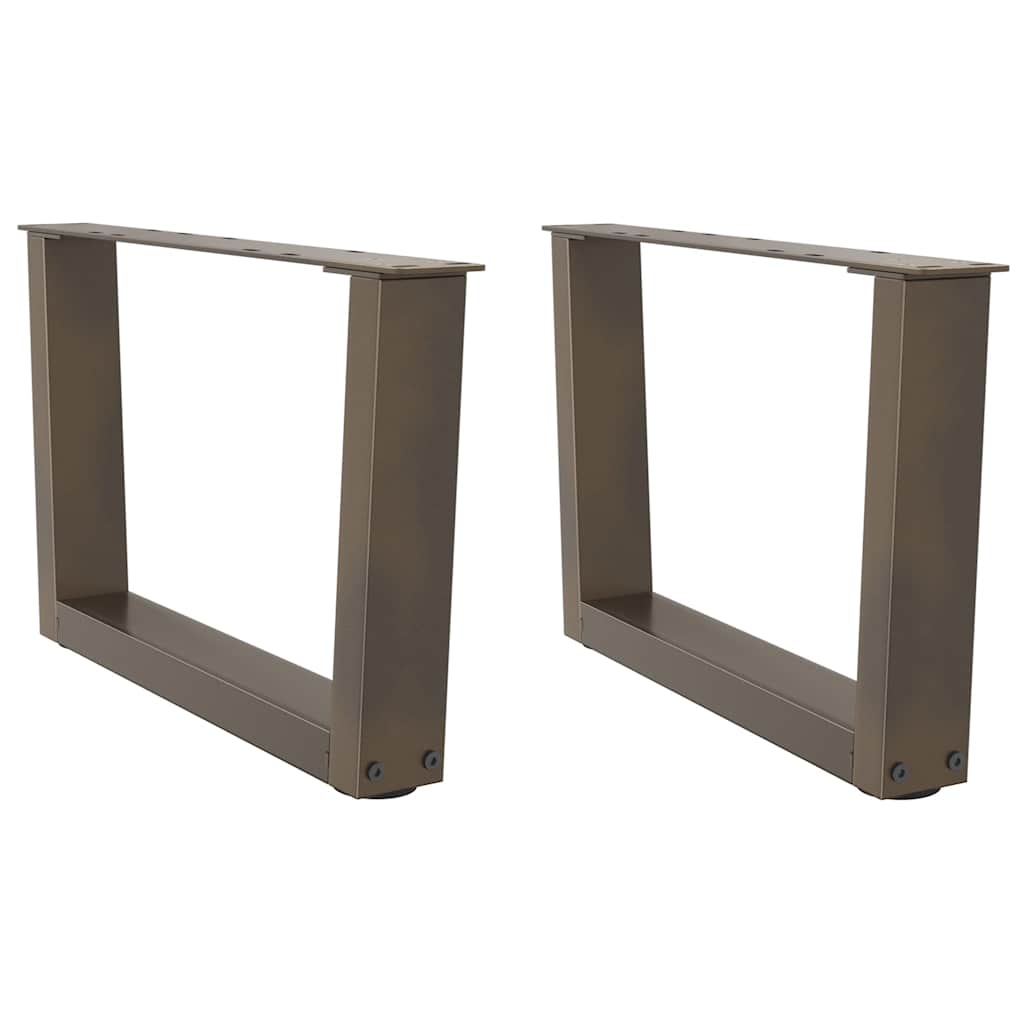 sofabordsben V-formet 2 stk. naturstål 60x(30-31,3) cm stål