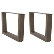 sofabordsben V-formet 2 stk. naturstål 60x(30-31,3) cm stål