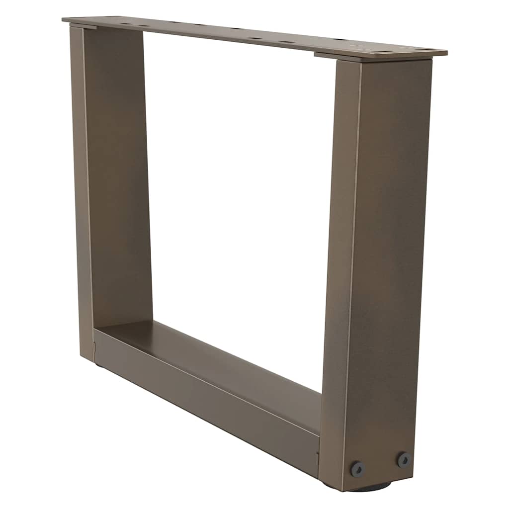 sofabordsben V-formet 2 stk. naturstål 60x(30-31,3) cm stål