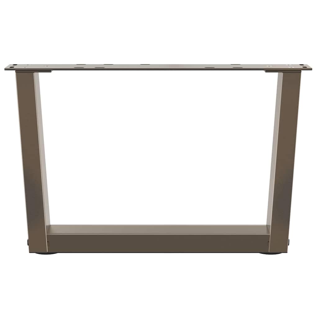 sofabordsben V-formet 2 stk. naturstål 60x(30-31,3) cm stål