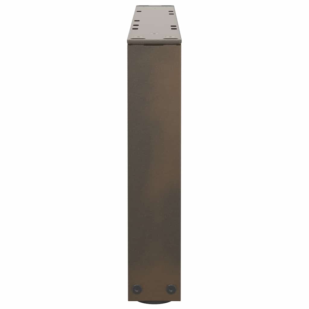 sofabordsben V-formet 2 stk. naturstål 60x(30-31,3) cm stål