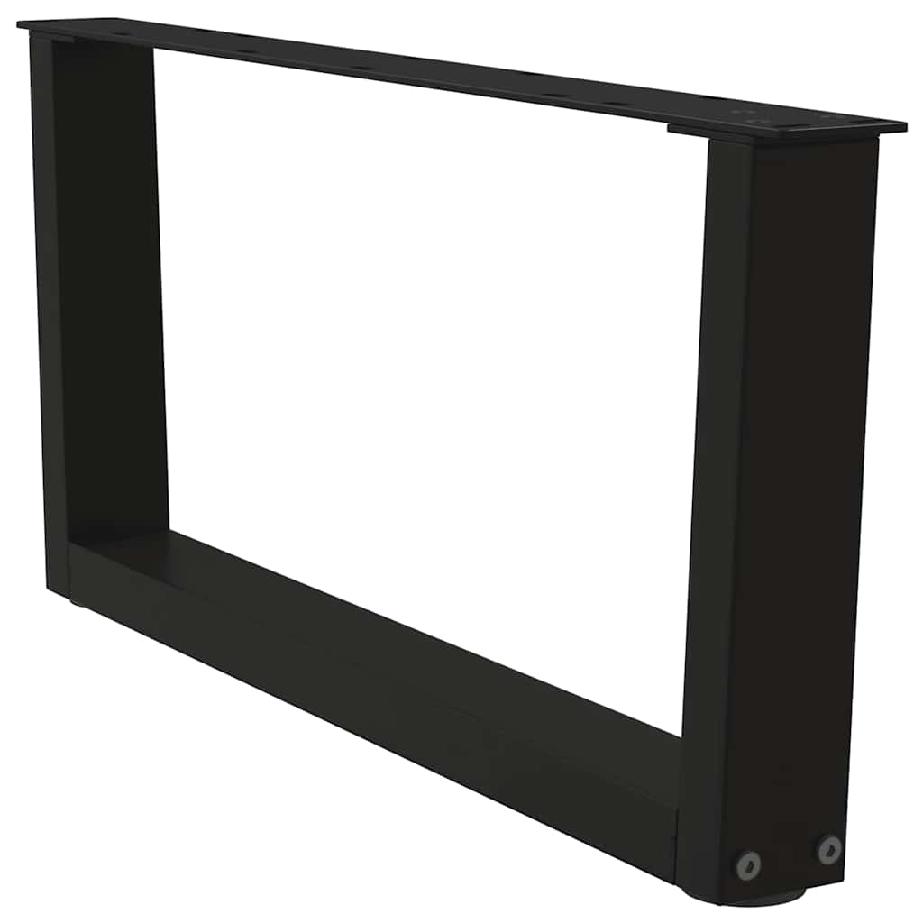 sofabordsben V-formet 2 stk. sort 70 x (30-31,3) cm stål