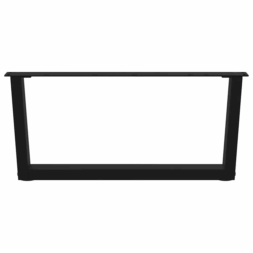 sofabordsben V-formet 2 stk. sort 70 x (30-31,3) cm stål