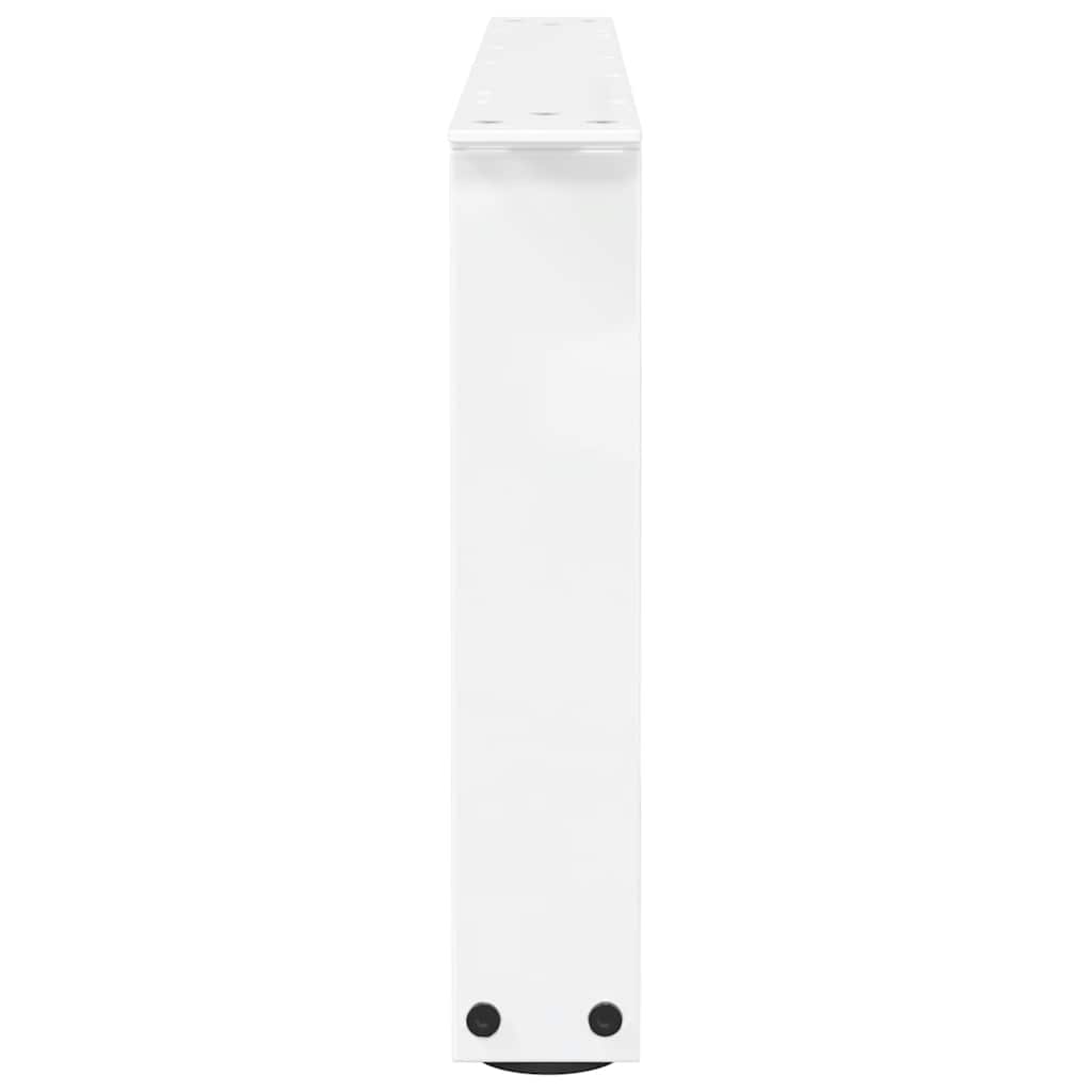 sofabordsben V-formet 2 stk. hvid 70 x (30-31,3) cm stål