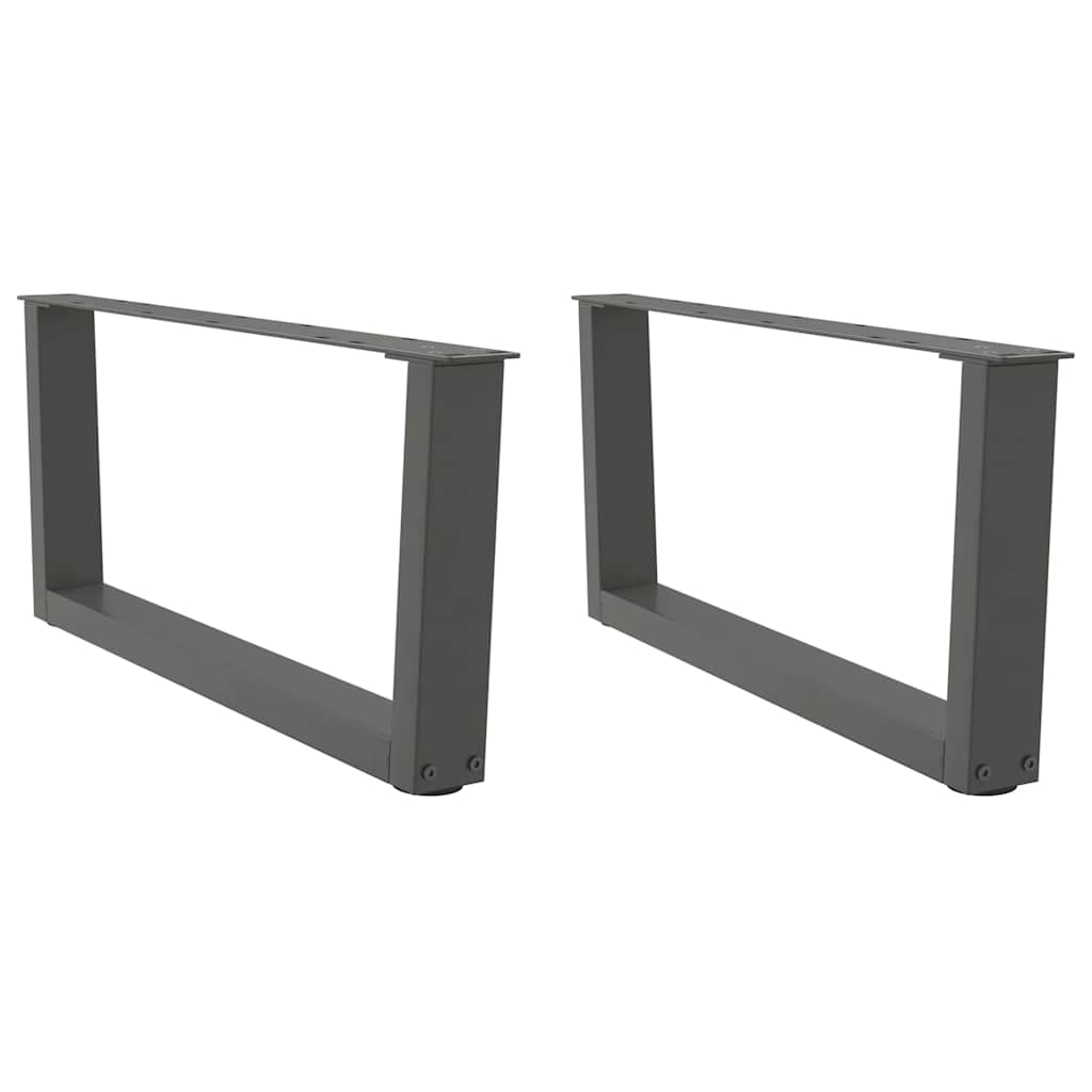 sofabordsben V-formet 2 stk. antracit 70x(30-31,3) cm stål