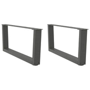 sofabordsben V-formet 2 stk. antracit 70x(30-31,3) cm stål