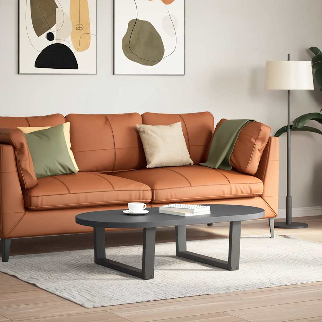 sofabordsben V-formet 2 stk. antracit 70x(30-31,3) cm stål