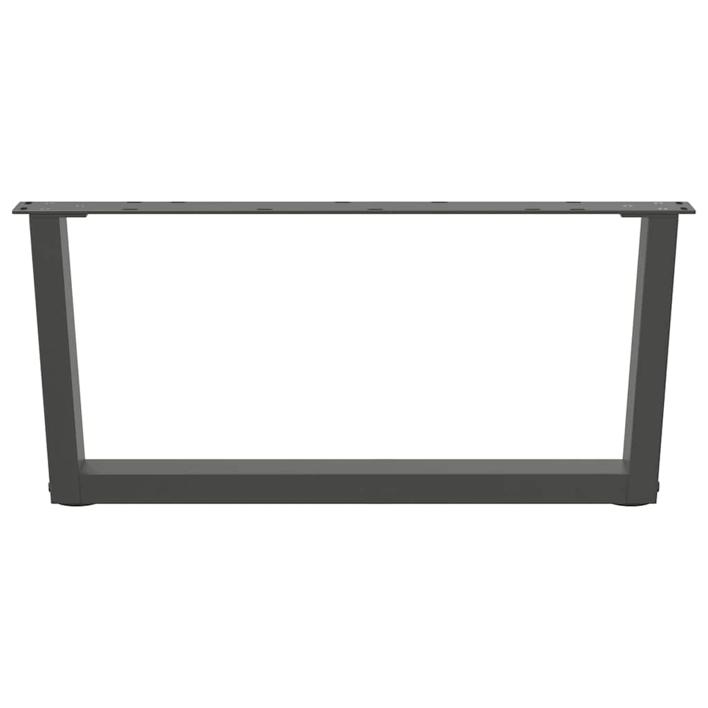 sofabordsben V-formet 2 stk. antracit 70x(30-31,3) cm stål