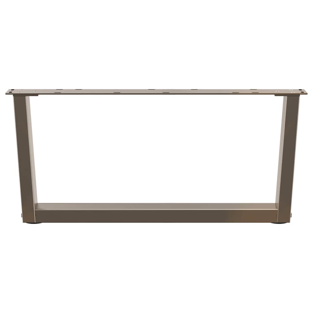 sofabordsben V-formet 2 stk. naturstål 70x(30-31,3) cm stål