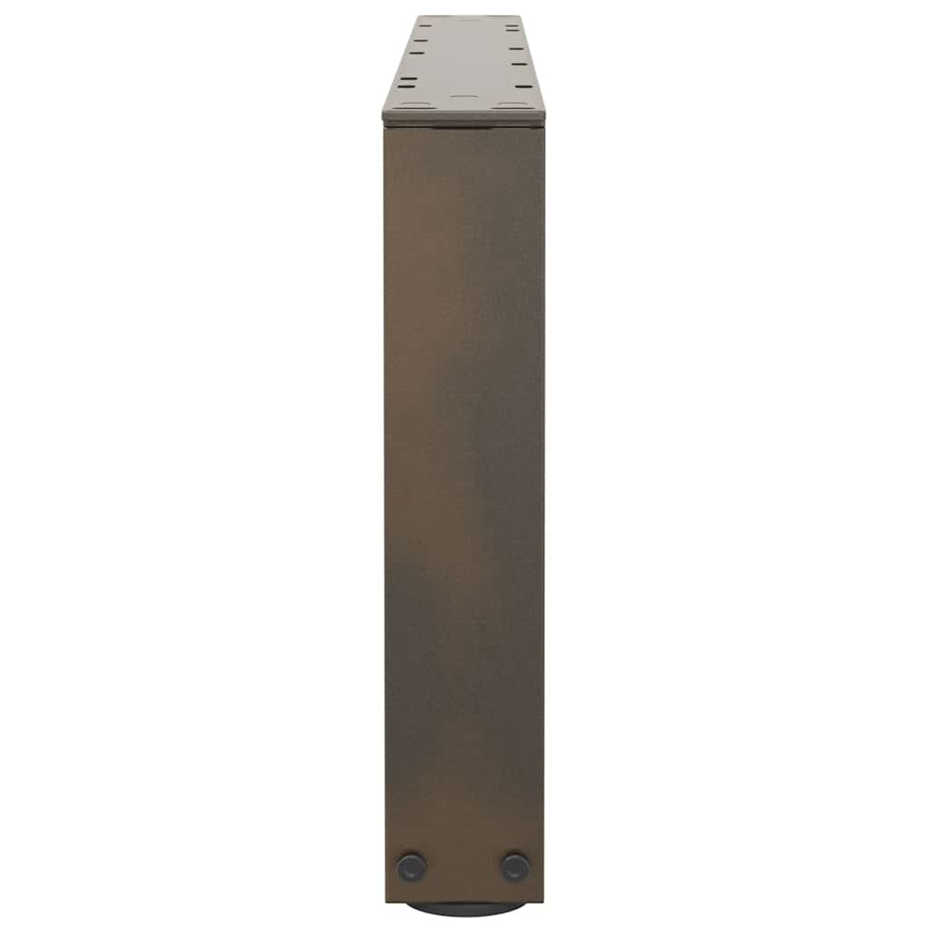 sofabordsben V-formet 2 stk. naturstål 70x(30-31,3) cm stål
