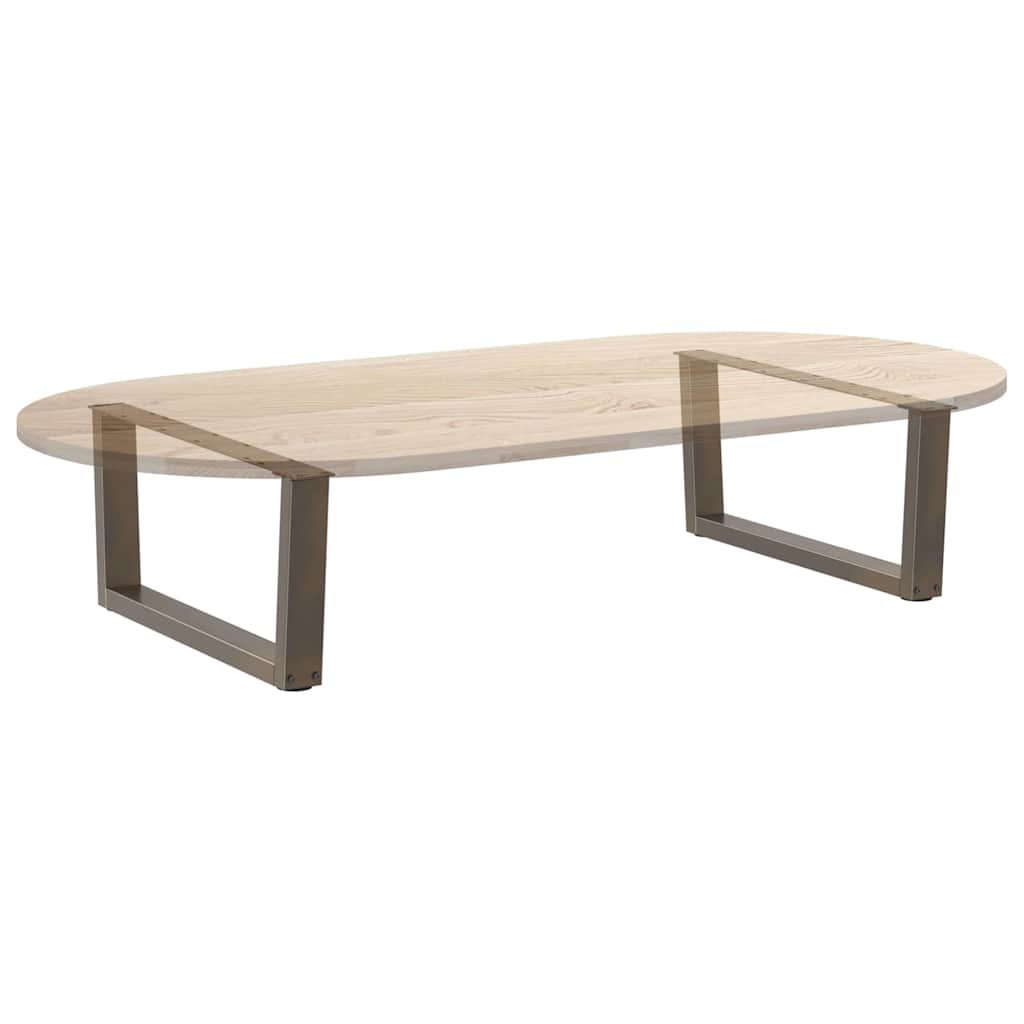 sofabordsben V-formet 2 stk. naturstål 70x(30-31,3) cm stål