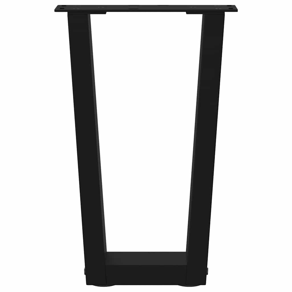 sofabordsben V-formet 2 stk. sort 28 x (42-43,3) cm stål