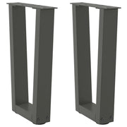 sofabordsben V-formet 2 stk. antracit 28 x (42-43,3) cm stål