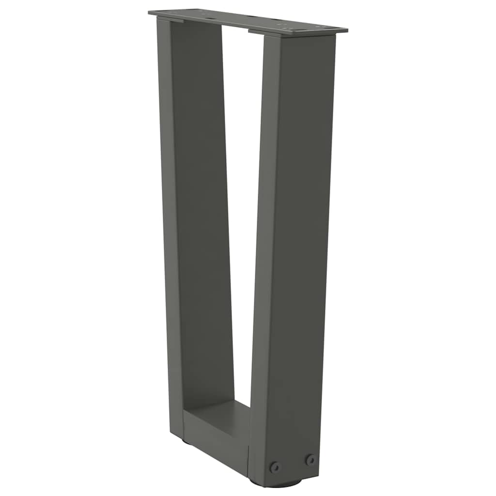 sofabordsben V-formet 2 stk. antracit 28 x (42-43,3) cm stål