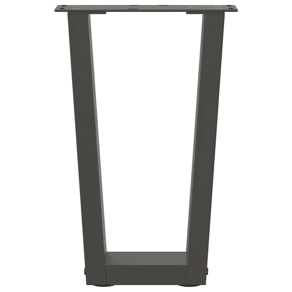 sofabordsben V-formet 2 stk. antracit 28 x (42-43,3) cm stål