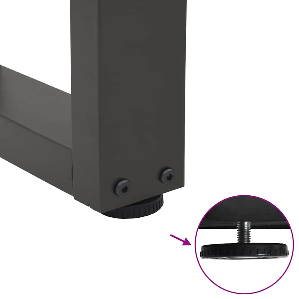 sofabordsben V-formet 2 stk. antracit 28 x (42-43,3) cm stål