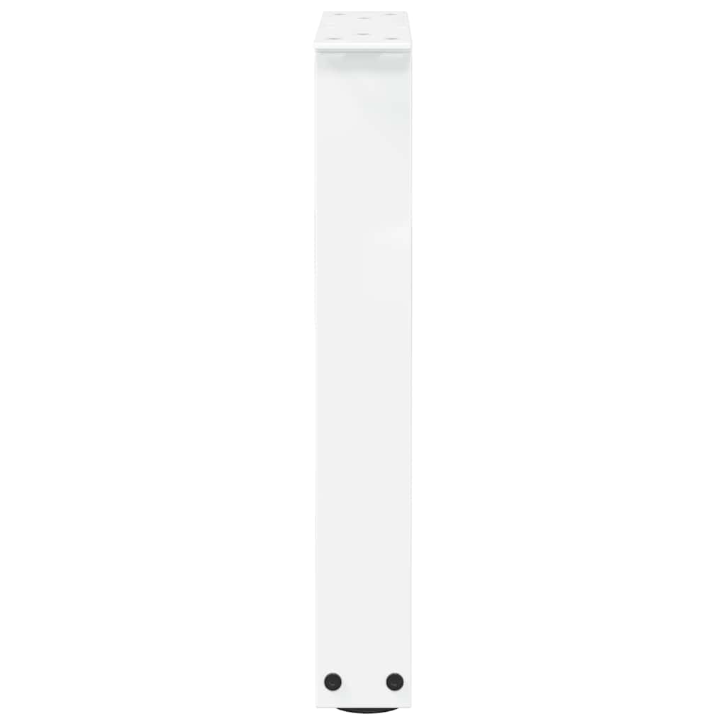 sofabordsben V-formet 2 stk. hvid 38 x (42-43,3) cm stål