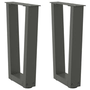 sofabordsben V-formet 2 stk. antracit 38 x (42-43,3) cm stål