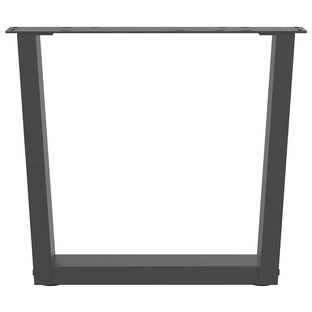 sofabordsben V-formet 2 stk. antracit 50x(42-43,3) cm stål