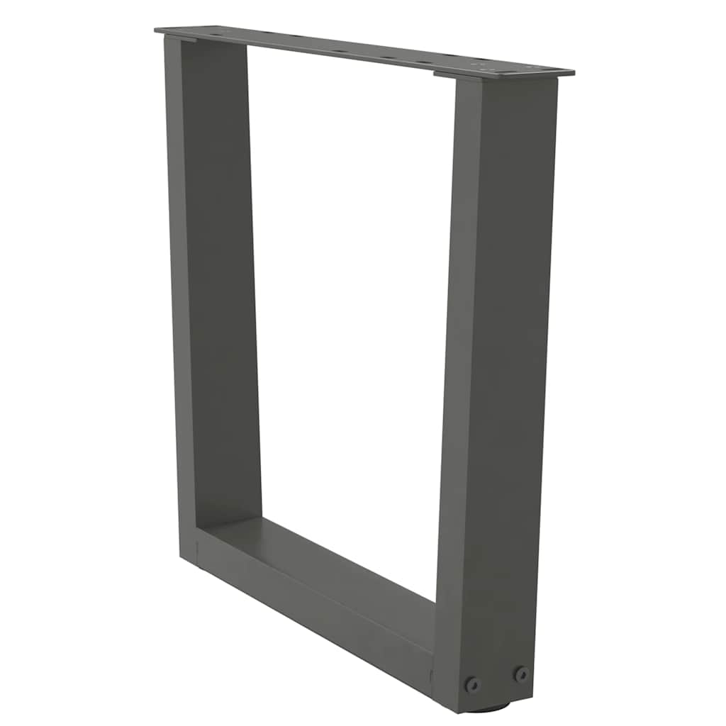 sofabordsben V-formet 2 stk. antracit 50x(42-43,3) cm stål