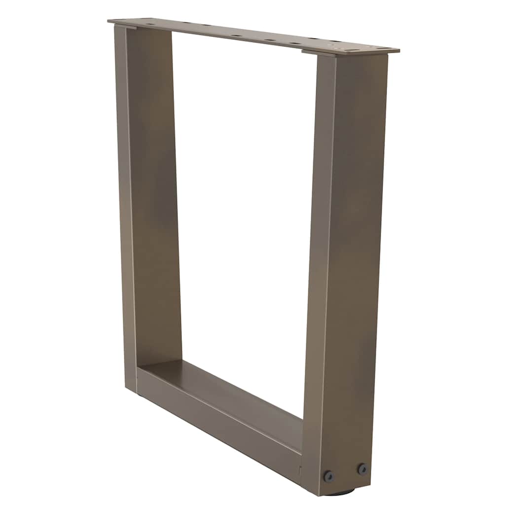 sofabordsben V-formet 2 stk. naturstål 50x(42-43,3) cm stål